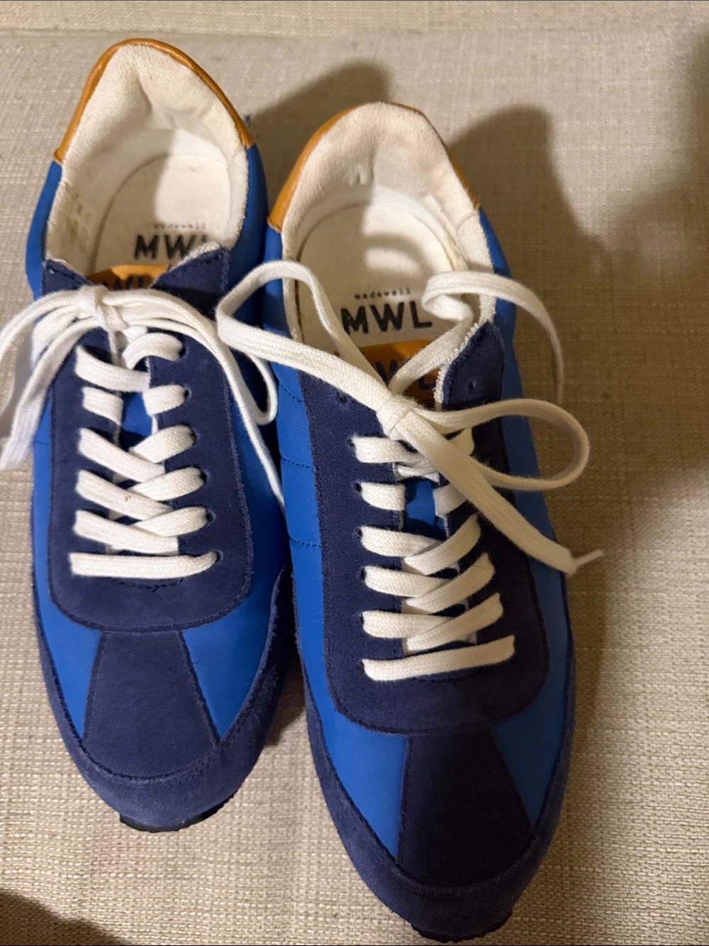 Madewell Navy & Royal Blue Suede Nylon Sneakers